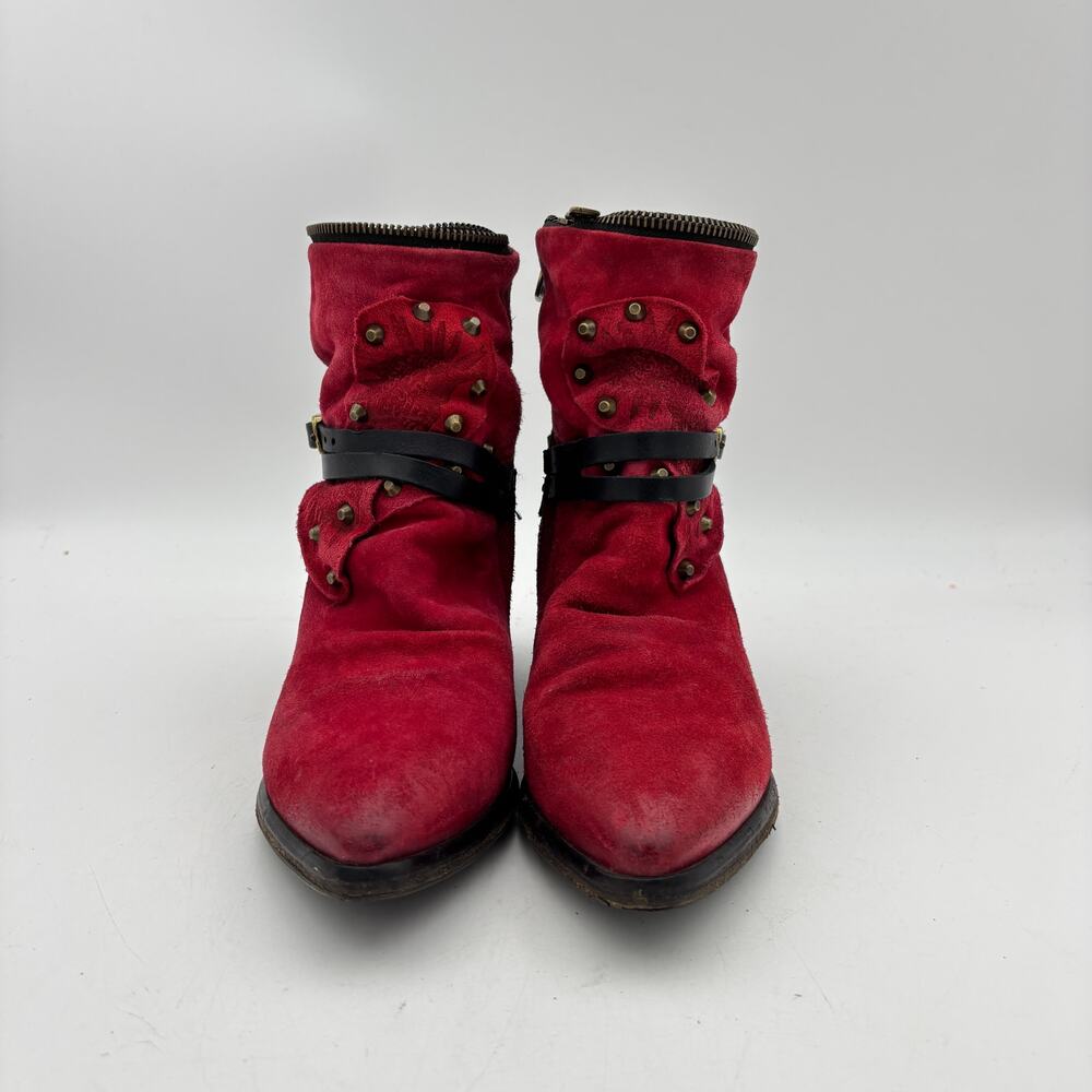 A.S.98 Hercegovina Buckle Zip Studded Suede Boots Women's 39 US 9 - Picture 2 of 14